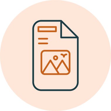 Resim Dosyası simgesi, vektör illüstrasyonu