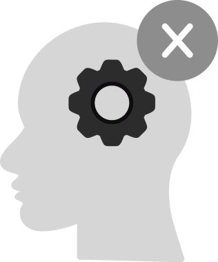 Şizofreni web simgesi vektör çizimi