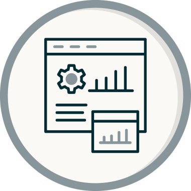 Çağdaş bir vektör biçiminde gösterilen soyut kullanıcı veri sembolü.