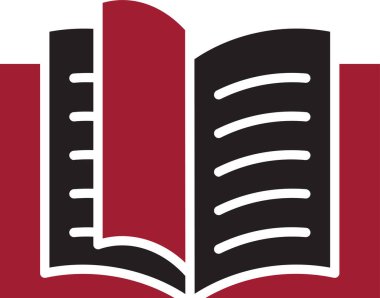 kitap simgesi, vektör illüstrasyonu basit tasarım