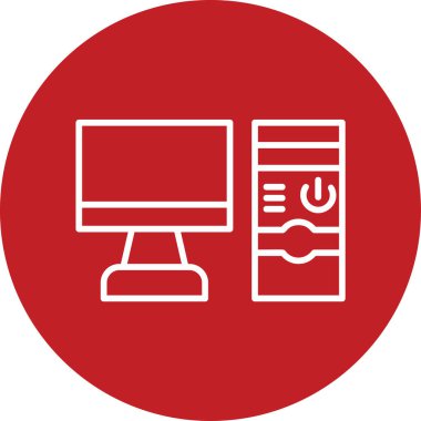 bilgisayar simgesi, vektör illüstrasyonu basit tasarım