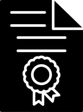 Sertifika. Web simgesi basit illüstrasyon 