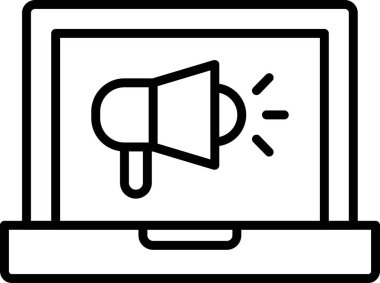 Pazarlama simgesinin basit vektör görüntüsü