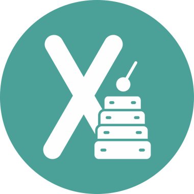 Küçük X harfi vektör çizimi