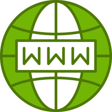 Alan adı web simgesi, basit vektör illüstrasyonu