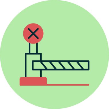 Bariyer. Web simgesi basit illüstrasyon 