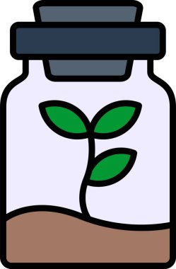 Floraryum. Web simgesi basit illüstrasyon 