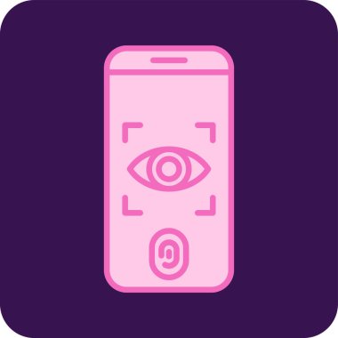 Akıllı telefon simgesinin basit tasarımı, vektör biçimi illüstrasyonu