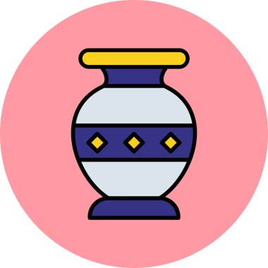 Vazo. Web simgesi basit illüstrasyon