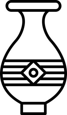 Vazo. Web simgesi basit illüstrasyon