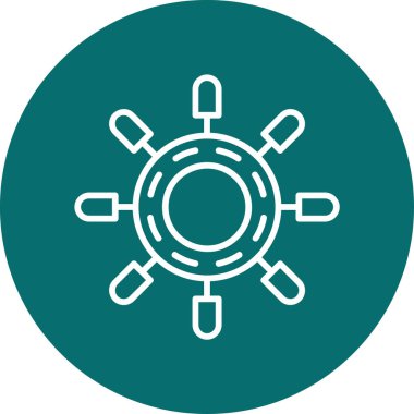 Dümen. Web simgesi basit illüstrasyon