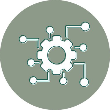 Otomasyon modern simgesinin vektör illüstrasyonu