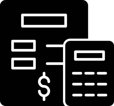 Muhasebeci web simgesi, basit vektör illüstrasyonu