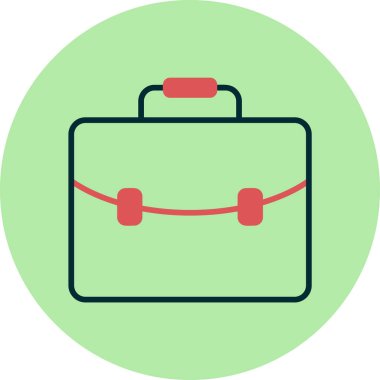 Çanta. Web simgesi basit illüstrasyon