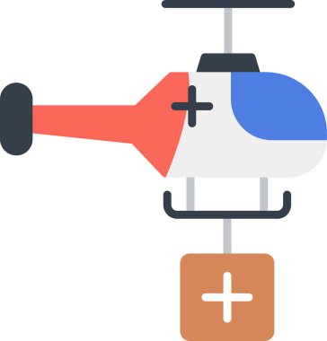Helikopter. Web simgesi basit illüstrasyon