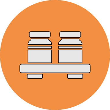 İki kavanoz kutsal kişilerin resmi, vektör çizim 