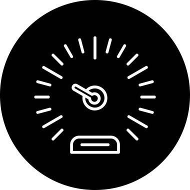 Speedometer web simgesi, vektör illüstrasyonu