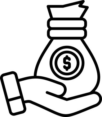 Borç simgesi vektör illüstrasyon tasarımı