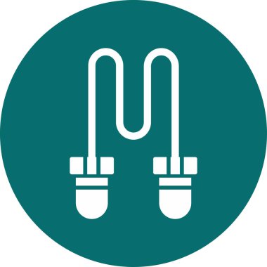 İp sporu ikonunu atlıyorum. Vektör illüstrasyonu