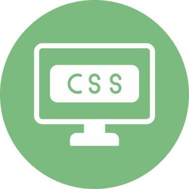 Css simgesinin basit vektör illüstrasyonu