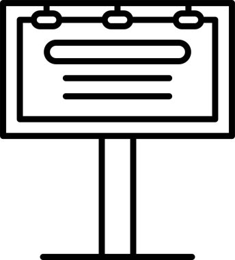 Billboard modern simgesi, vektör illüstrasyonu 