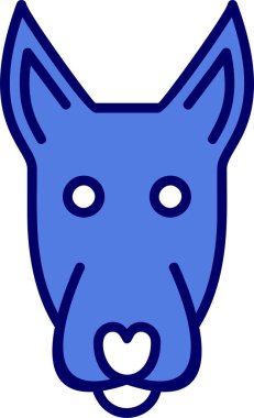 Bull Terrier köpek simgesi vektör illüstrasyonu