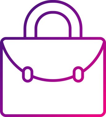 Çanta. Web simgesi basit illüstrasyon