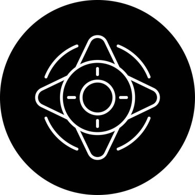 Windrose simge vektör resimlemesini pusula