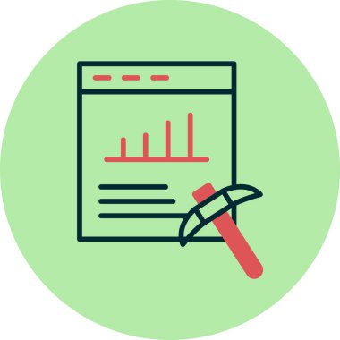 business Data Mining ikon vektör illüstrasyon tasarımı