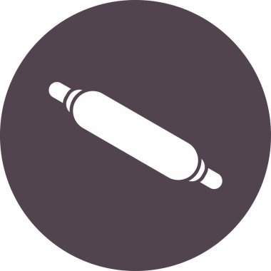 Rolling pin web simgesi, basit vektör illüstrasyonu