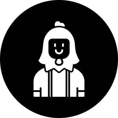 Korkak tavuk. Web simgesi basit illüstrasyon