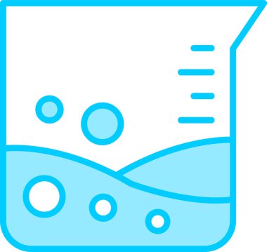 Beaker modern simgesinin vektör illüstrasyonu                          