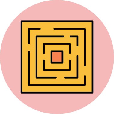 tasarım ve resimleme arkaplanı için labirent simgesi 