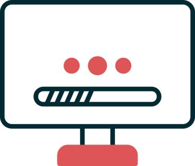 Basit yükleme simgesi, vektör illüstrasyonu