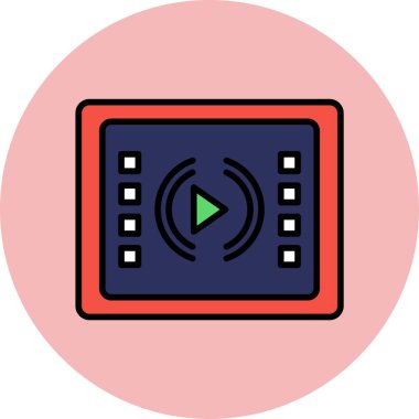 Akıyor. Web simgesi basit illüstrasyon