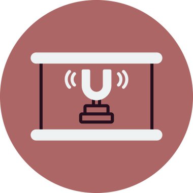 Rezonans ayarı çatal ikonu. Beyaz arkaplanda izole.