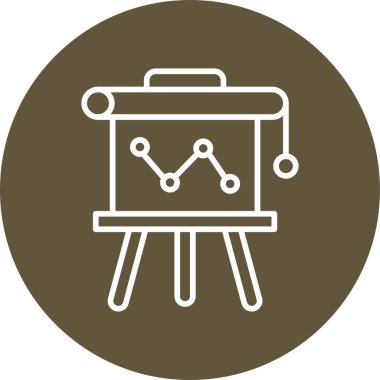 sunum simgesi, vektör illüstrasyonu basit tasarım