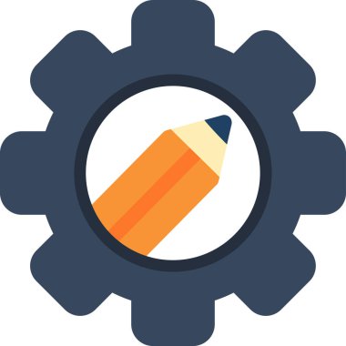 Düz dişli simge vektör çizim