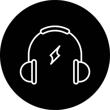 Kulaklık. Web simgesi basit illüstrasyon