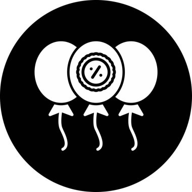 İndirim balonları. Web simgesi basit illüstrasyon