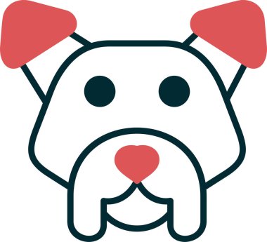 American Staffordshire köpek simgesi, vektör illüstrasyonu 