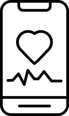 Kalp Atışı web simgesi vektör illüstrasyonu