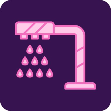 Duş. Web simgesi vektör illüstrasyonu