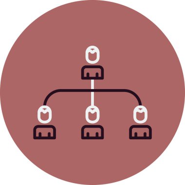 hiyerarşi. Web simgesi basit illüstrasyon