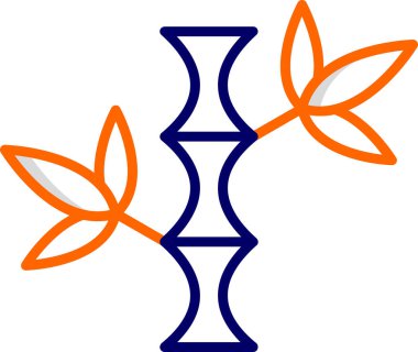 Bambu bitki simgesinin vektör illüstrasyonu 