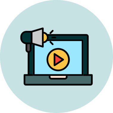 Video pazarlama. basit tasarım vektörü