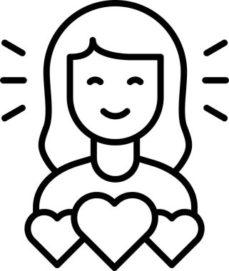 Kendine güven simgesi, vektör illüstrasyonu  