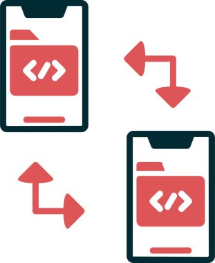 Veri Aktarımı modern simgesinin vektör çizimi