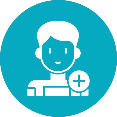 Psikiyatrist. Web simgesi basit illüstrasyon