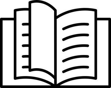 Kitap simgesi çizimi beyaz arkaplanda izole edildi 